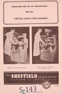 Sheffield-Sheffield Model 121, 122 Micro Form Grinder Operation & Service Manual 1952-121-122-No. 121-No. 122-01